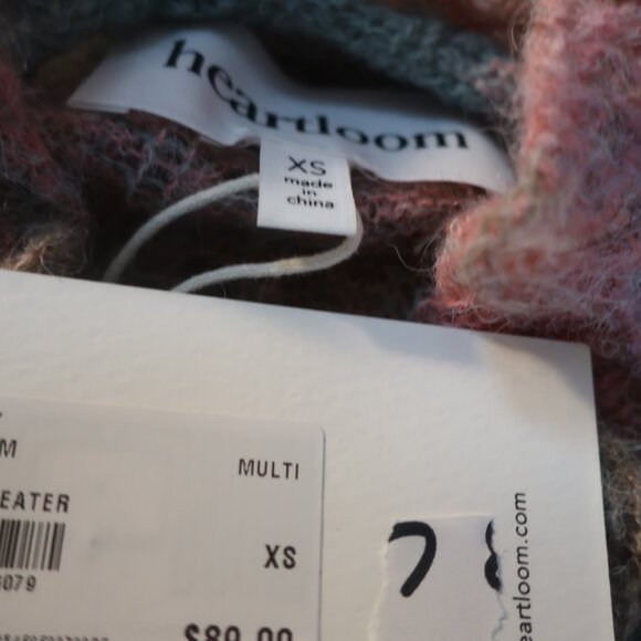 NWT Womens Heartloom Pink Taupe Wool Blend Mock Neck Astrid Sweater XS - Picture 10 of 10